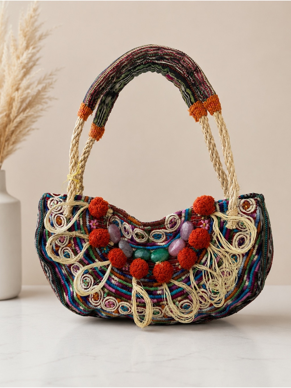Designer Bohemian Chic Handwoven Shoulder Bag